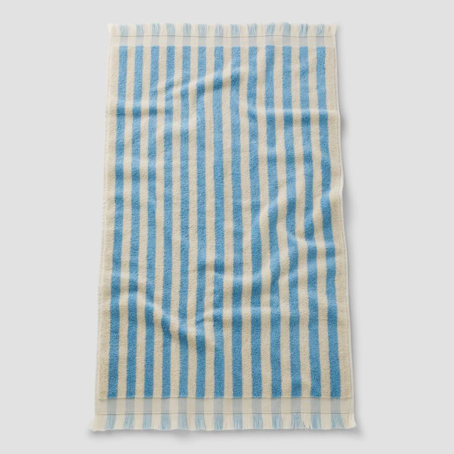 Vitatone Cotton Towels – Coastal Blue Pembroke Stripe - Image 3