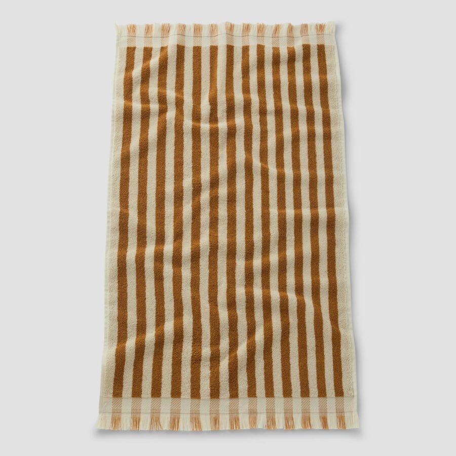 Vitatone Cotton Towels – Russet Yellow Pembroke Stripe - Image 3