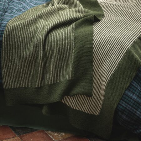 Vitatone Knitted Throw – Cedar Green