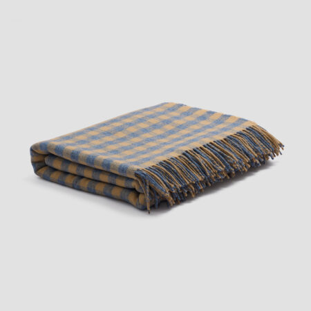 Vitatone Wool Blanket – Warm Blue Gingham