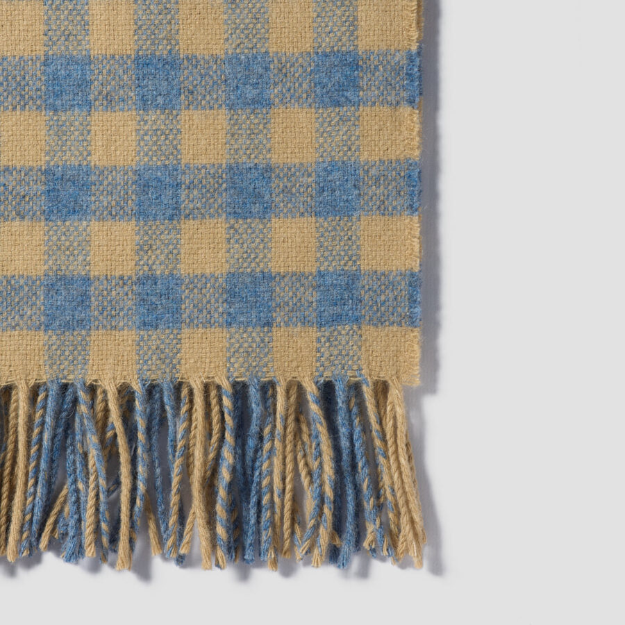 Vitatone Wool Blanket – Warm Blue Gingham - Image 3