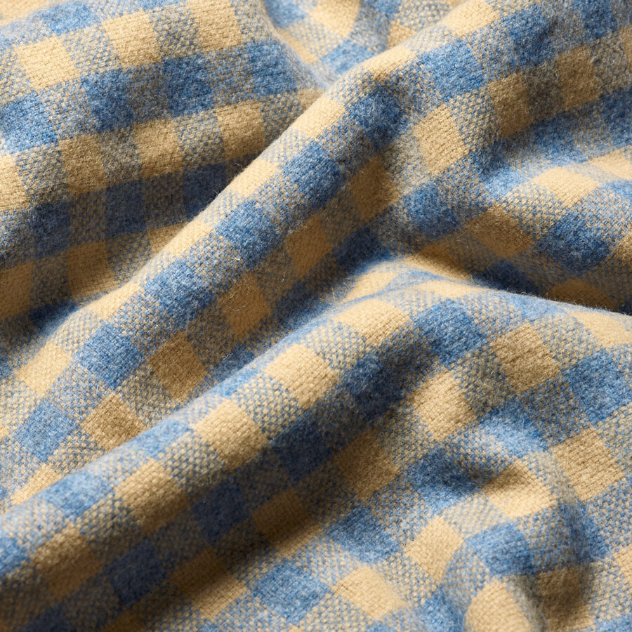 Vitatone Wool Blanket – Warm Blue Gingham - Image 4