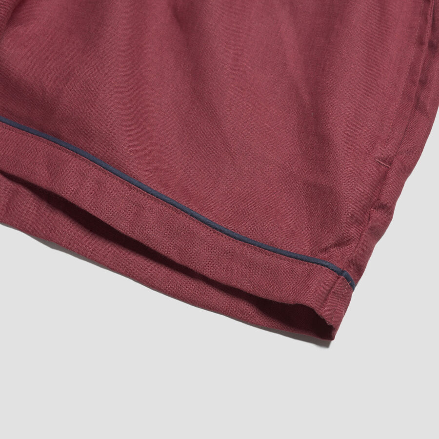 Vitatone Linen Pyjama Shorts – Cherry - Image 3