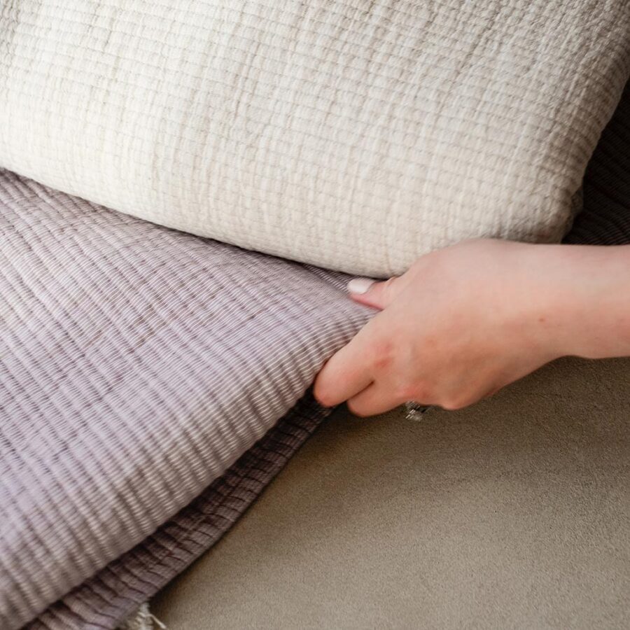 Vitatone Cotton Textured Throw – Elderberry - Image 3